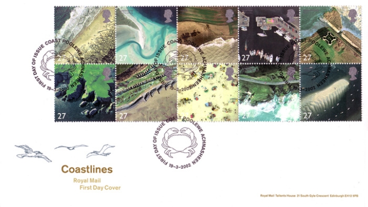 2002 GB - FDC - Coastlines (Unaddressed)